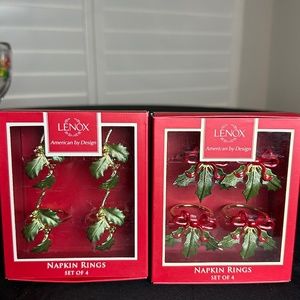 Lenox 8 Christmas Napkin Holders - Mix & Match